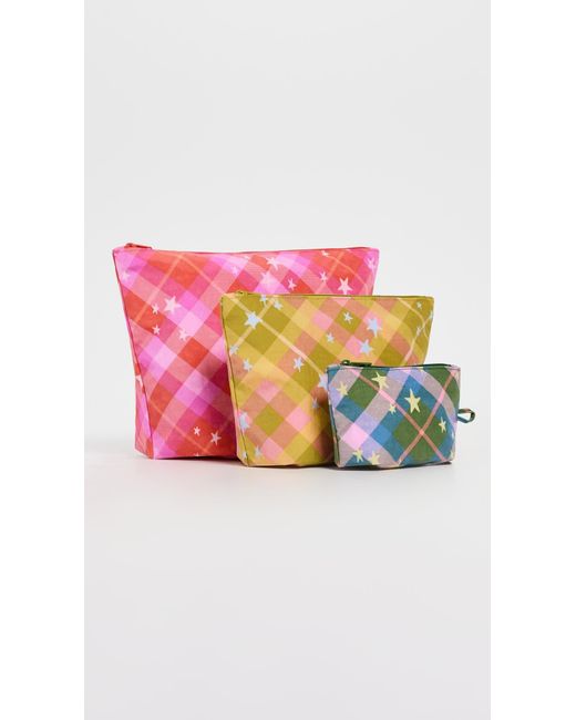 Baggu Pink Go Pouch Set