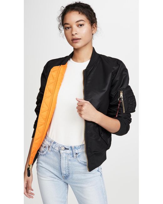 Alpha Industries Black Ma-1 Reversible Bomber Jacket