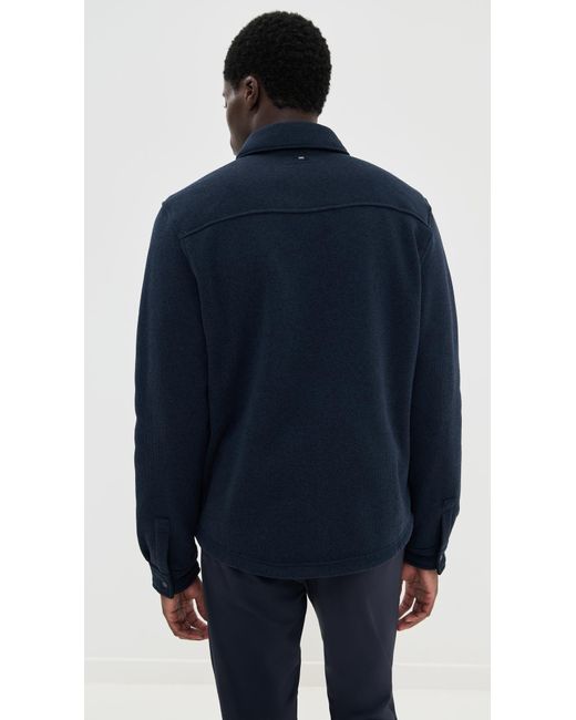 Rhone Blue Fleece Shacket for men