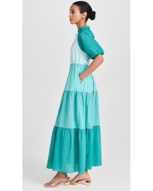 Playa Lucila Blue Colorblock Dress