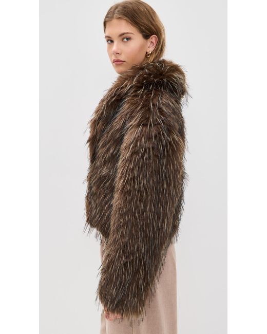Bailey Rose Brown Faux Fur Coat