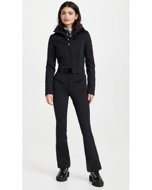 Goldbergh Fleece Parry Ski Suit in Black Lyst