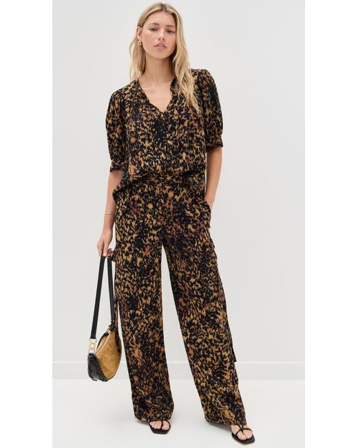 Ulla Johnson Black Blaire Short Sleeve Blouse
