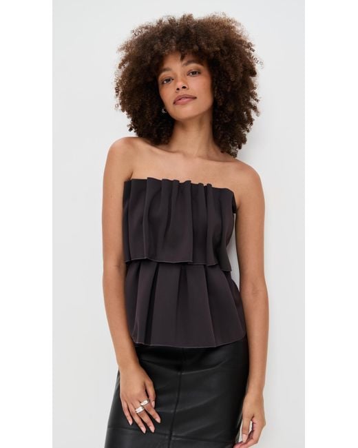 House of Dagmar Black Sculpted Tube Top