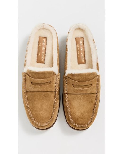 Rag & Bone White Carter Mules
