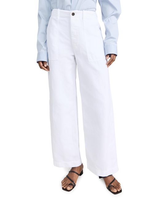 Nili Lotan White Leon Boy Pants