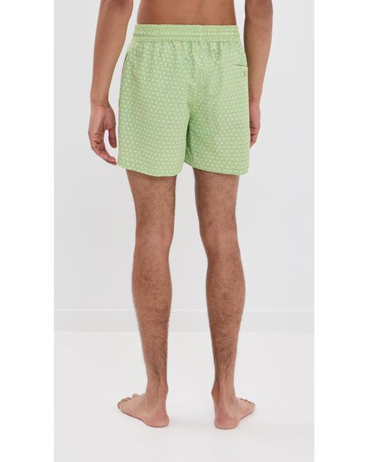 Frescobol Carioca Green Rio Swim Shorts Ipanema Micro Print 4 for men