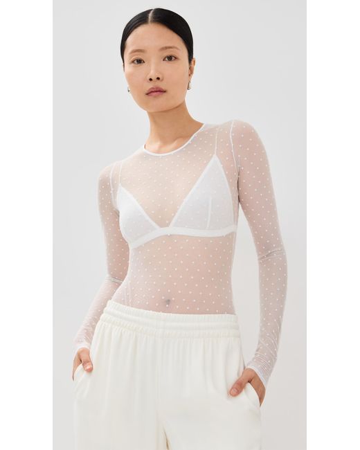 Wardrobe NYC White Wardrobe. Nyc Polka Dot Bodysuit