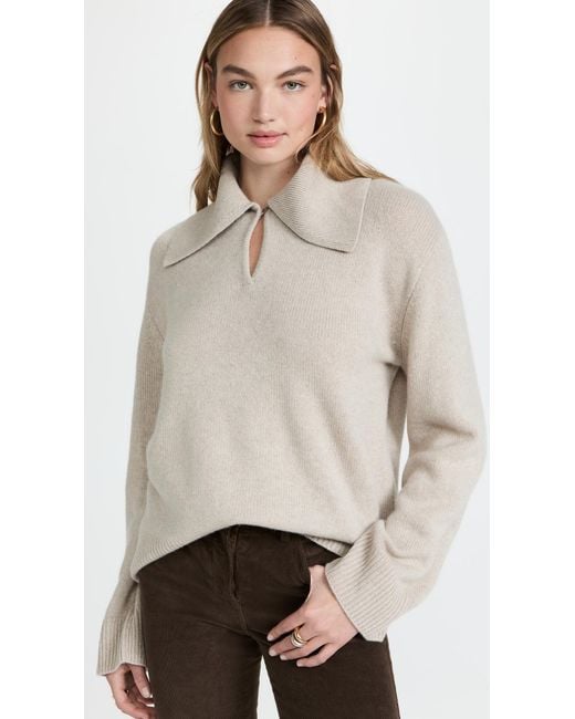 Lisa Yang Dorothy Cashmere Sweater in Natural | Lyst