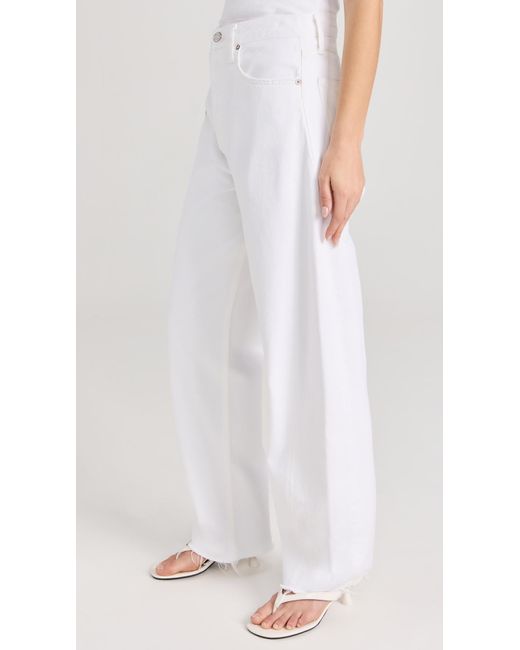 Agolde White Luna Pieced Jeans