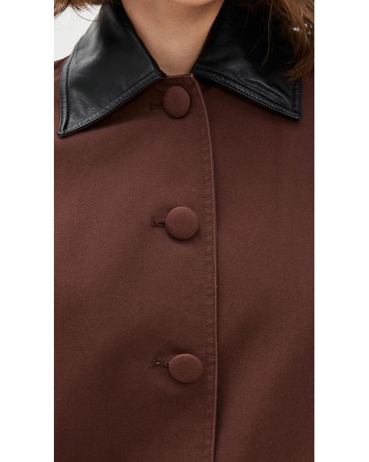 Le Bos Purple Karla Long Utility Barn Jacket