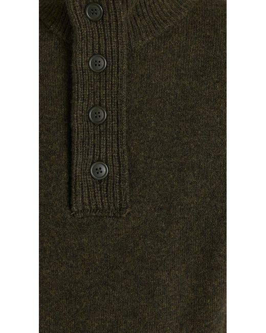 Barbour Green Patch Half Zip Sweater for men
