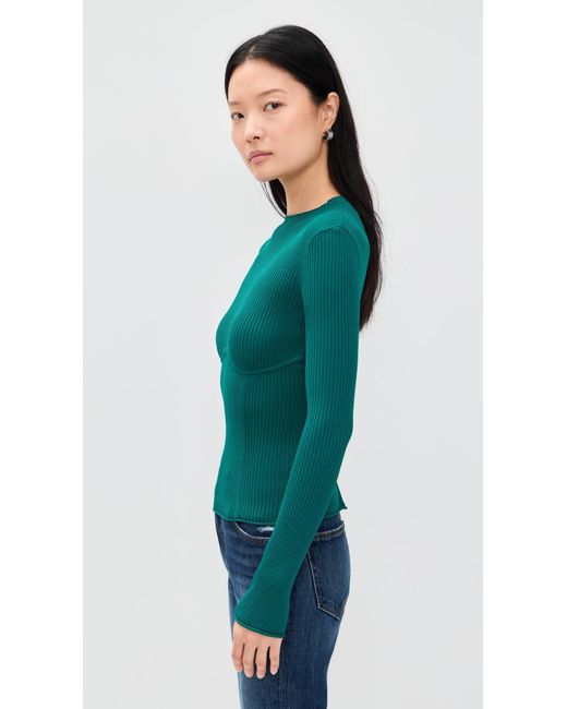 Le Bos Green Adele Knit Top