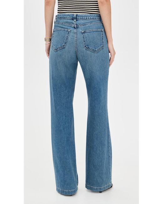 L'Agence Blue Scottie Wide Leg Jeans