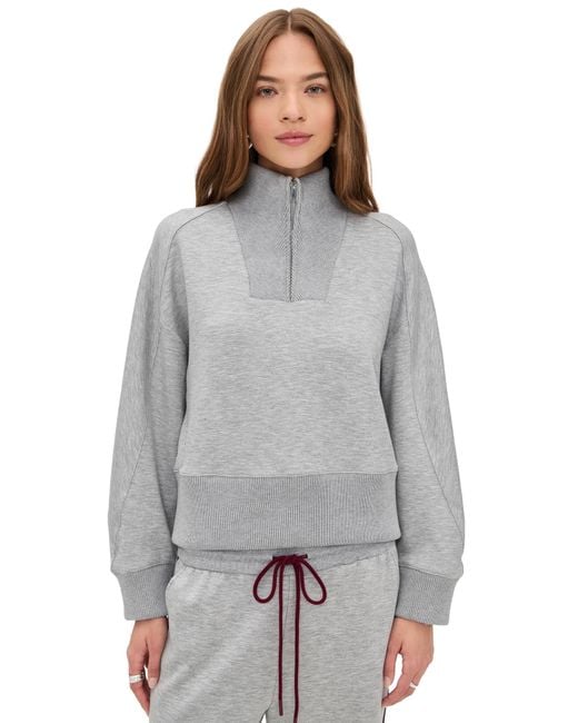 Le Bos Gray Thea Quarter Zip Pullover