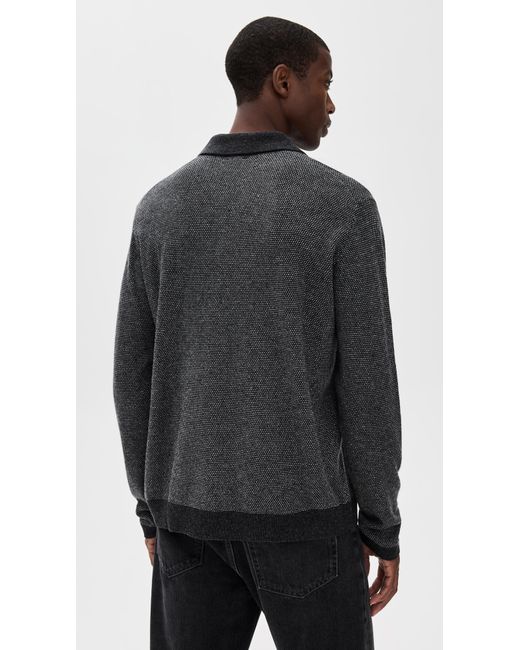 Rails Black Anders Polo Sweater for men