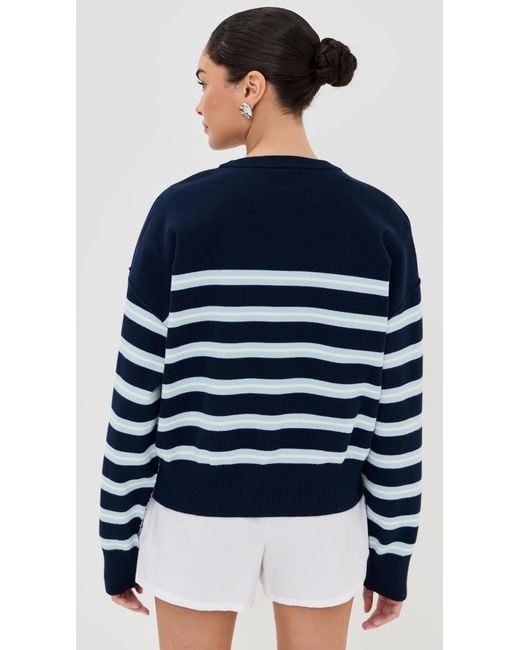Le Bos Blue Striped Boxy Pullover
