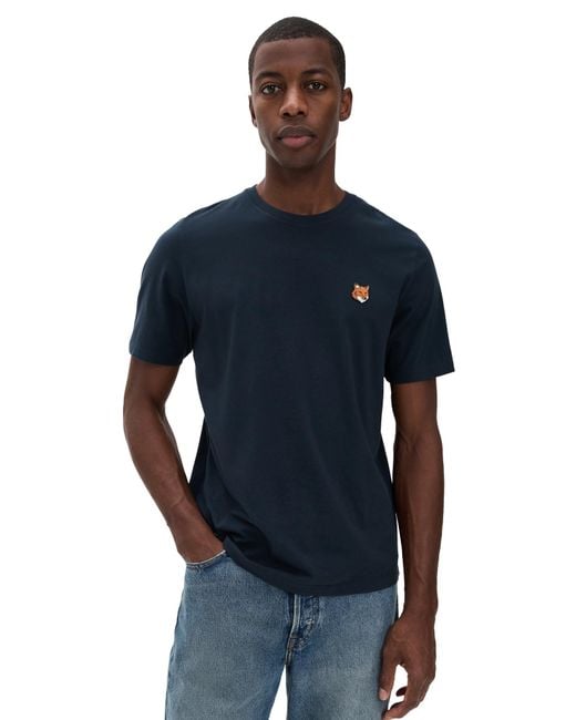 Maison Kitsuné Blue Fox Head Patch Regular Tee for men