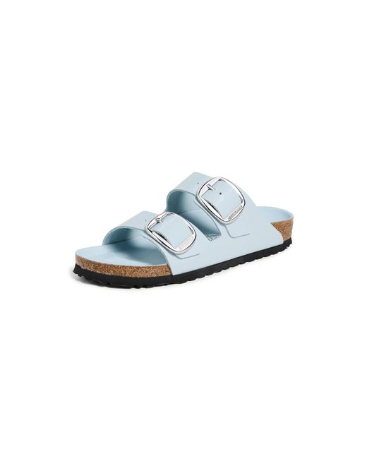 Birkenstock Blue Arizona Big Buckle High Shine Sandals