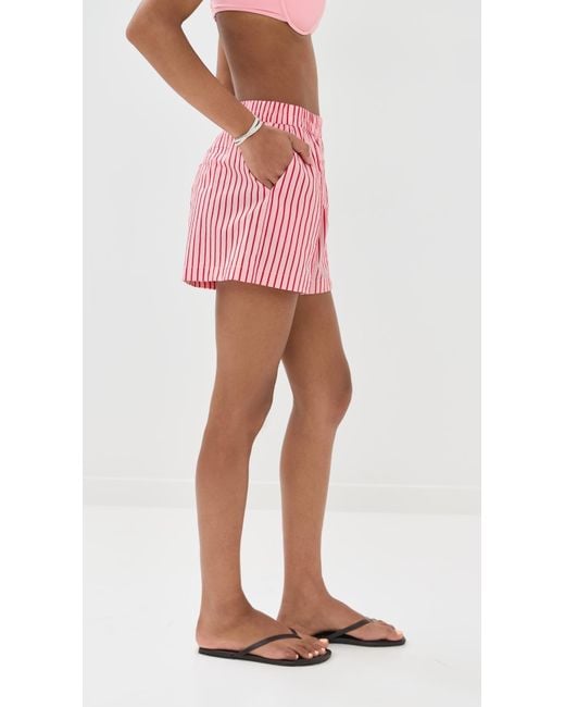 Staud Pink Taurus Shorts