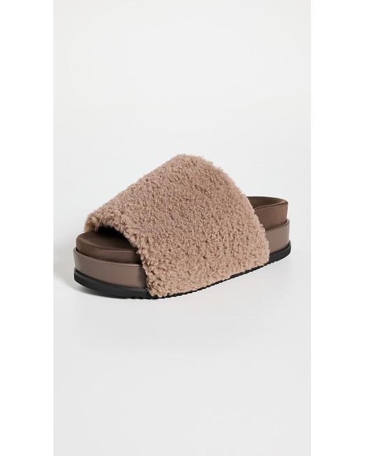 Roam Fuzzy Platform Slides in Gray Lyst