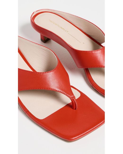 INTENTIONALLY ______ Red Year Ahead Sandals