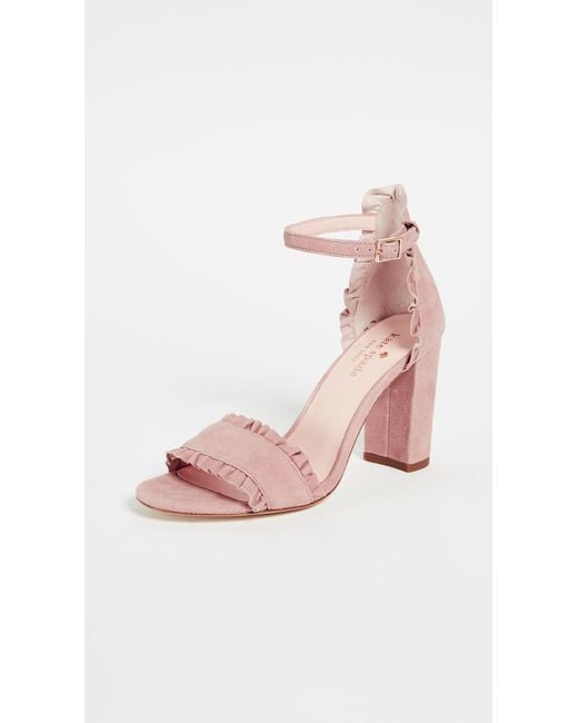 Kate Spade Pink Odelle Block Heel Sandals