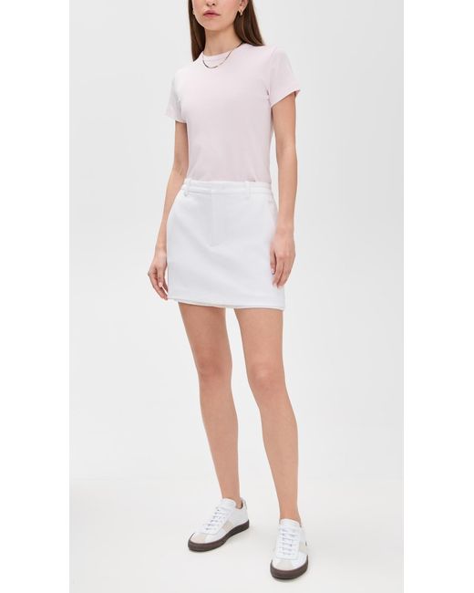 Vince White Mid Rise Tailored Skort