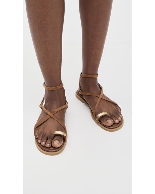 Rag & Bone Black Geo Strappy Ring Sandals