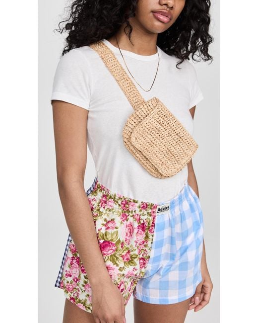 Hat Attack Natural Straw Belt Bag
