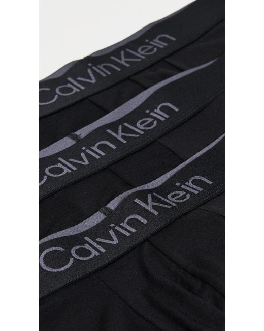 Calvin Klein Black Ultra Soft Modal 3-Pack Trunks for men