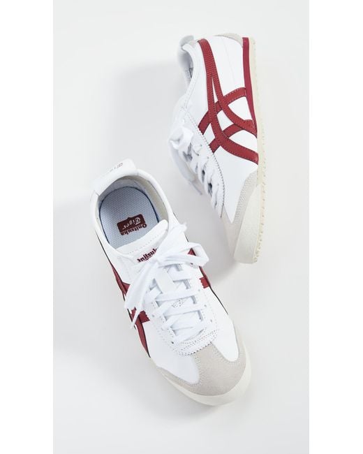 onitsuka tiger white burgundy