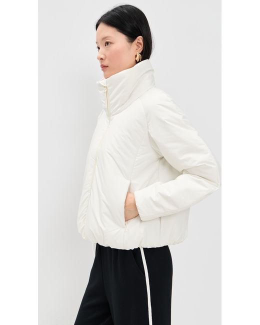 Beyond Yoga White Warm Up Puffer Jacket