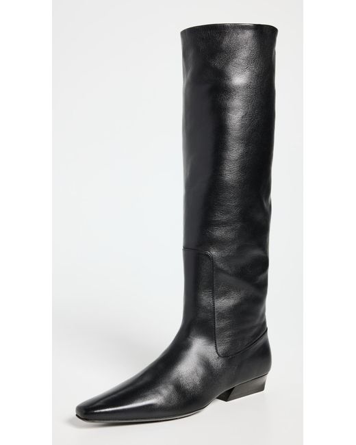 Staud Black Wally Flat Boots