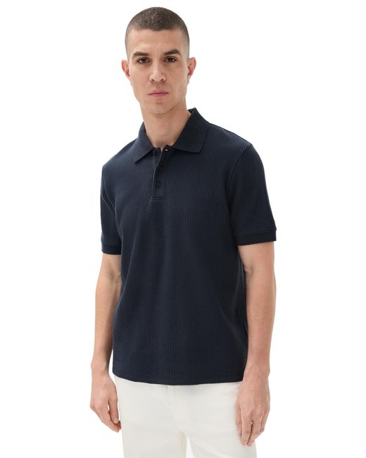 Vince Blue Varigated Texture Polo for men