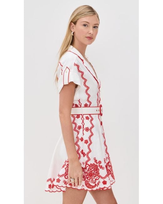 lucky embroidered dress KAREN MILLEN OFF WHITE & BLACK EMBROIDERED STRAPLESS SPECIAL OCCASION –  Whispers Dress Agency main image 0