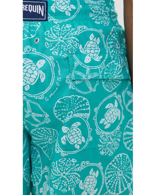 Vilebrequin Blue Moorea Swim Trunks 5.5 for men