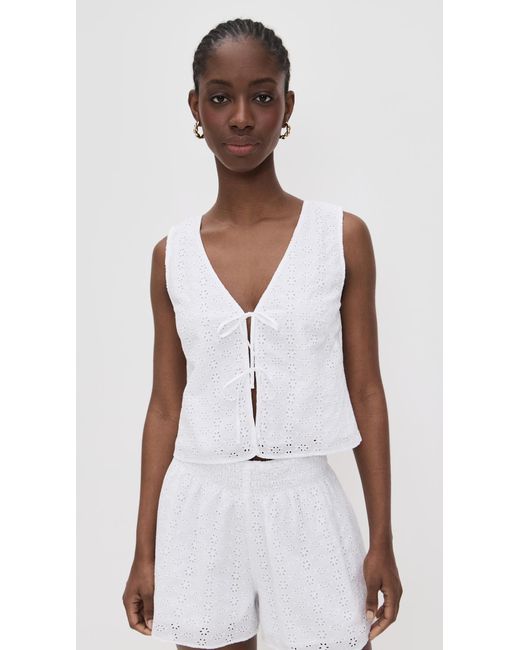 Velvet White Ava Top