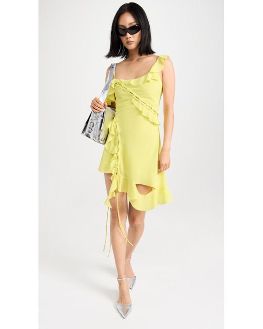 Acne Yellow Shoulder Strap Dress