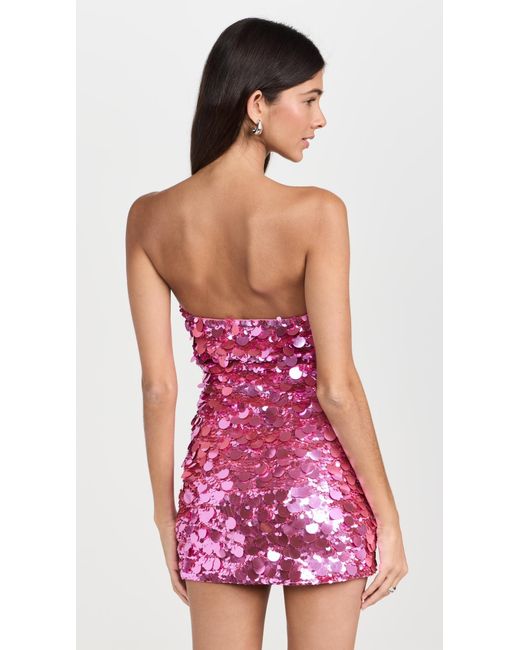 retroféte Pink Nolia Sequin Dress