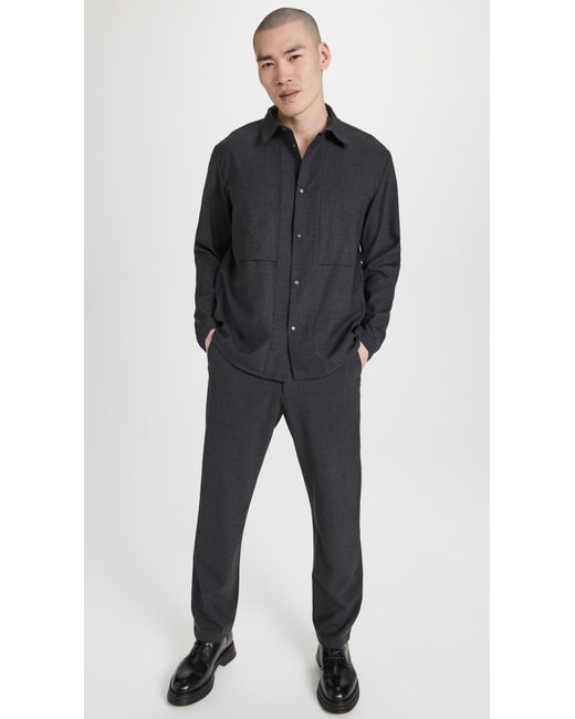 Norse Projects Black Jens Cordura Tech Woo Overshirt Charcoa Meange for men