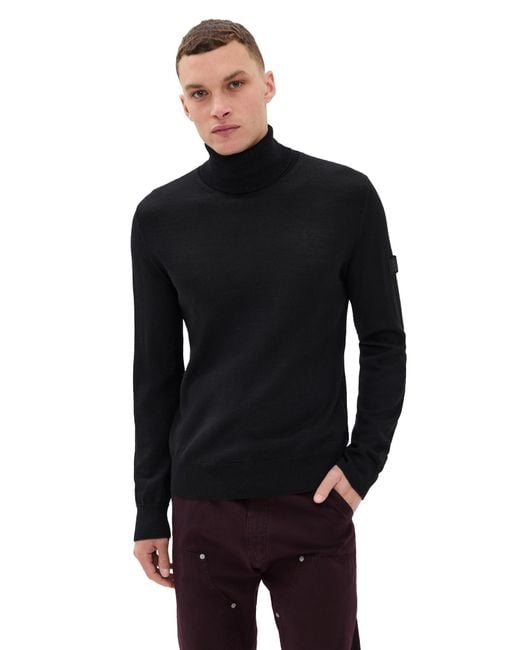 MM6 by Maison Martin Margiela Men's Black Knit Turtleneck Sweater