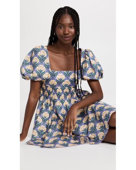 Agua by Agua Bendita Cotton Caramelo Semilla Otono Mini Dress Lyst Canada