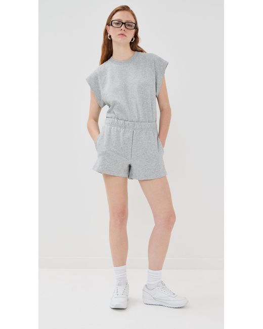 Tibi Multicolor Light Weight Sweatshirting Short Shorts