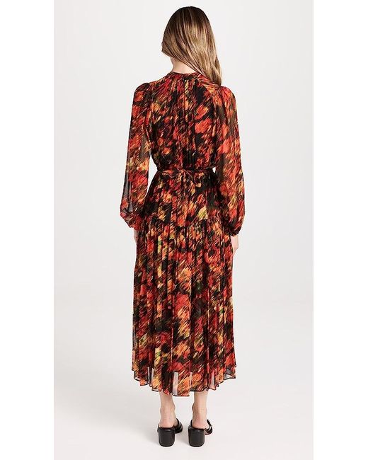 udkast Sprede Museum 3.1 Phillip Lim Flowers In Motion Crinkle Chiffon Dress in Red | Lyst