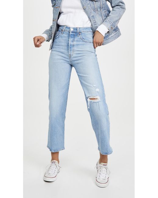 Buy Womens Blue Ribcage Straight Ankle Jeans Online in Bahrain. 657817221