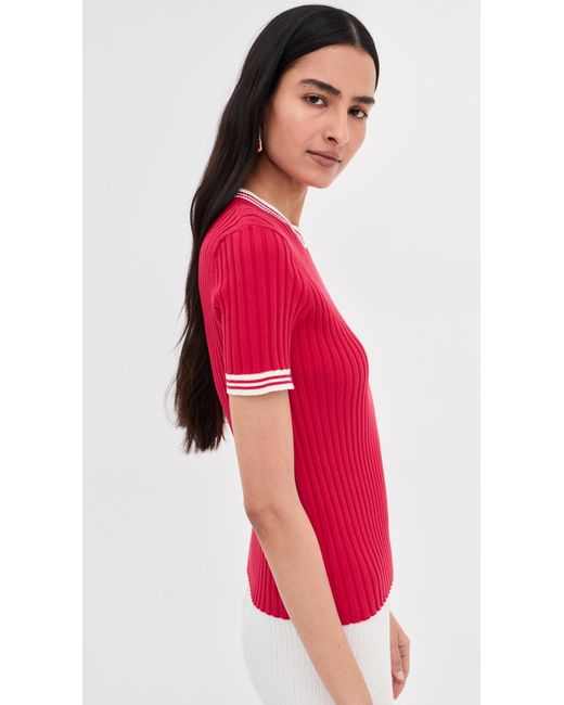 Le Bos Red Ringer Tee