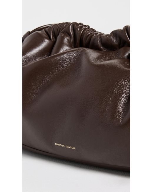 Mansur Gavriel Brown Mini Cloud Clutch