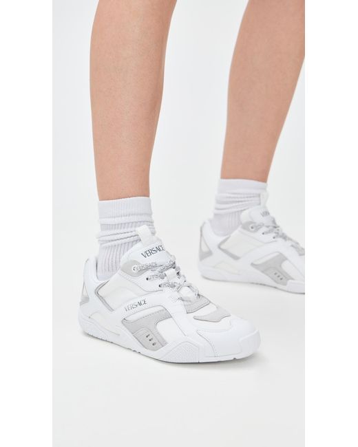 Versace White Leather Sneakers