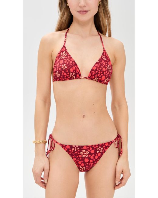 Ulla Johnson Pink Keaton Triangle Bikini Top